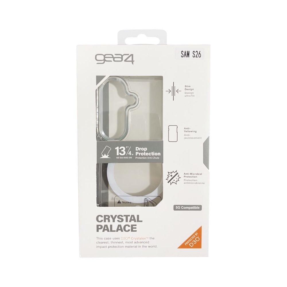 Estuche Gear Crystal Palace D30 10 Metros de Protección Samsung S26 color Transparente