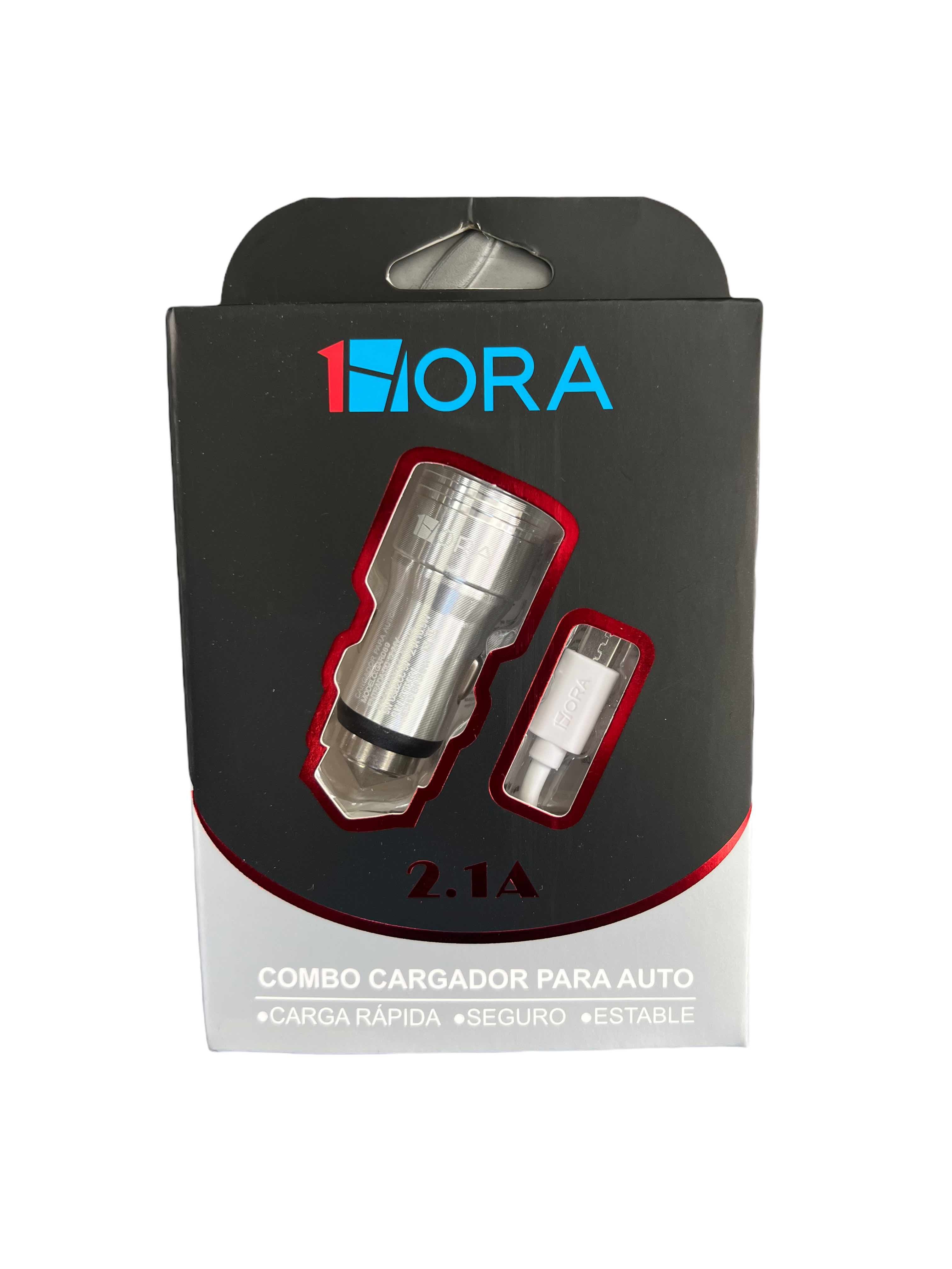 Cargador 1hora Carro de con Micro USB V8 para Color Gris