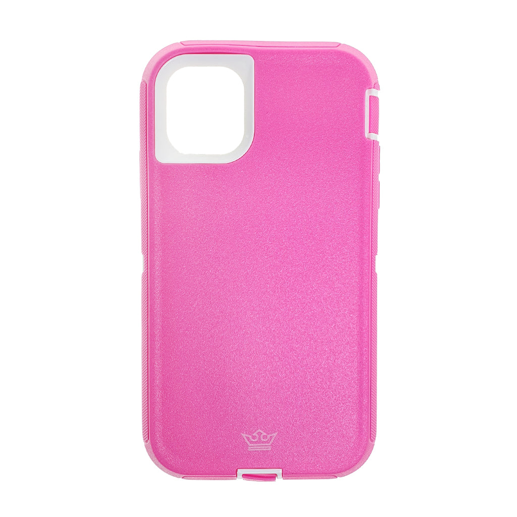 Case El Rey Defender | iPhone 11 Pro Max | Rosado/blanco