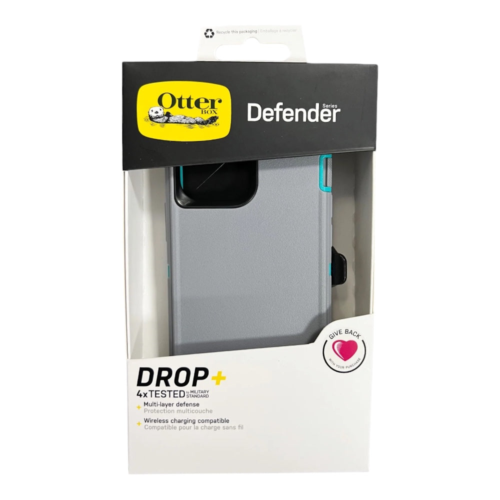 Case OtterBox Defender | iPhone 13 Pro Max | Gris/turquesa