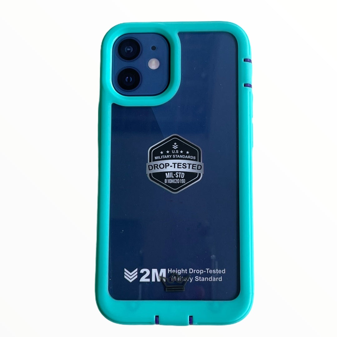 Estuche Protección El Rey Warrior a Prueba de Impactos Apple iPhone 12 , iPhone 12 Pro Color Turquesa