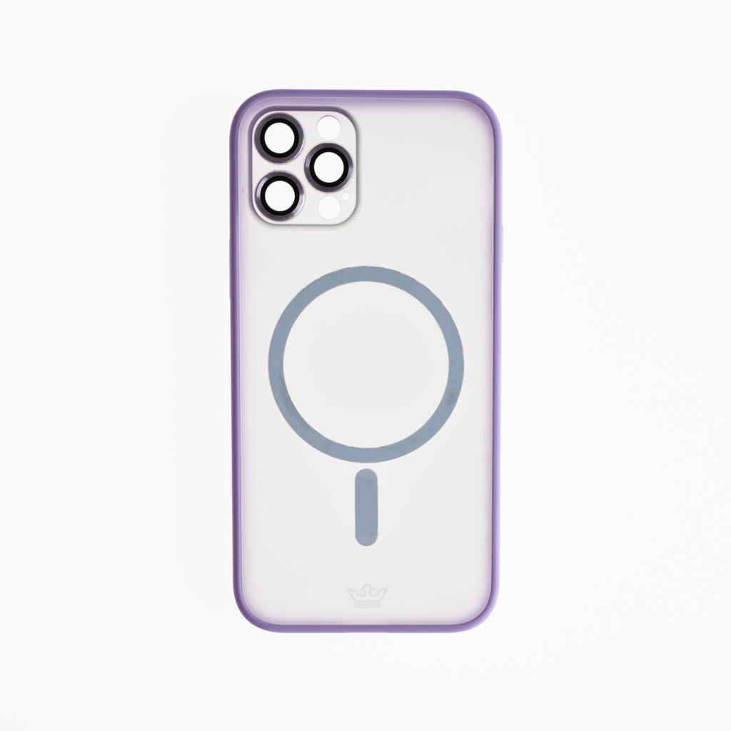 Estuche Vidrio Templado El Rey MagSafe - iPhone 12 Pro Max Morado