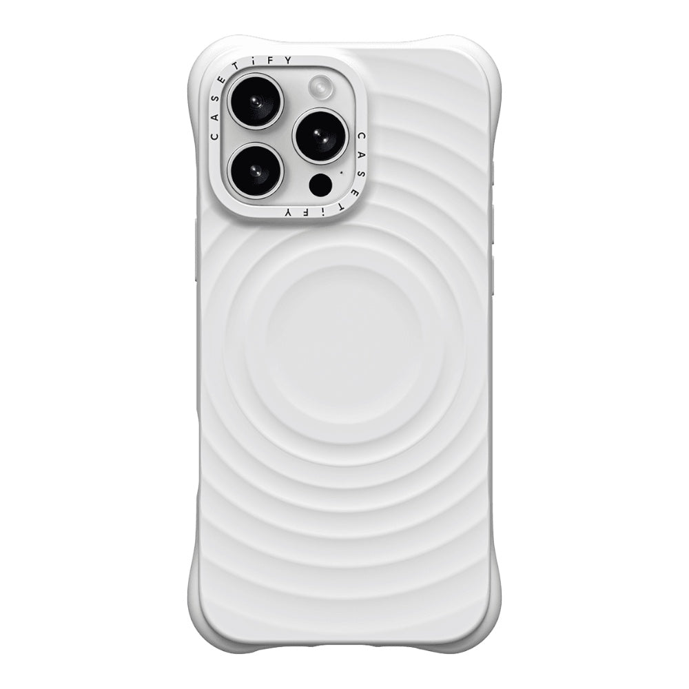 Estuche CASETiFY Ripple iPhone 15 - Blanco