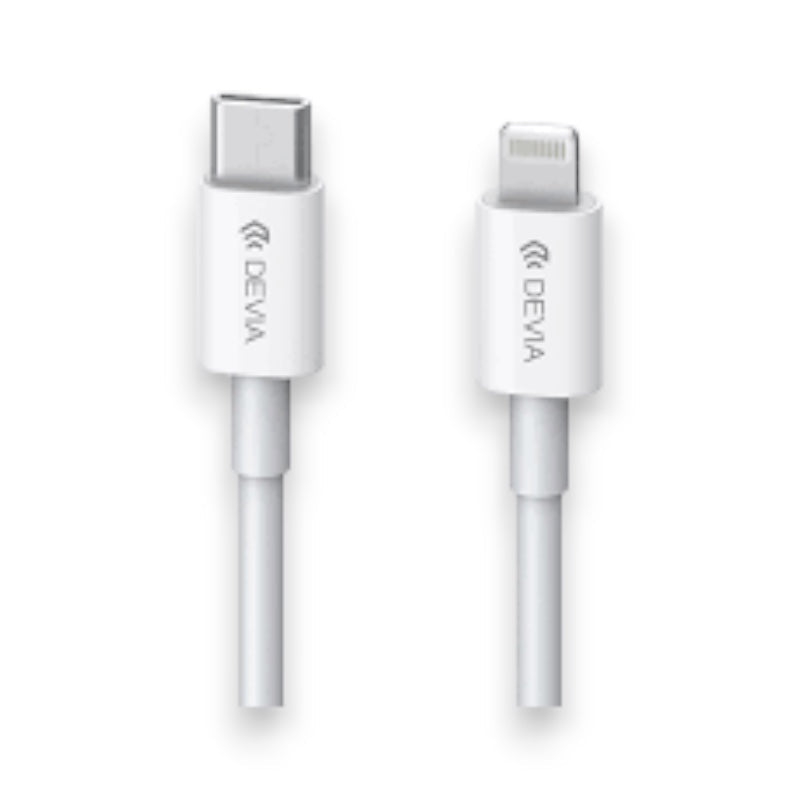 Cable Devia Lightning Smart Series PD Tipo C a Lightning (3a,2m) Color Blanco