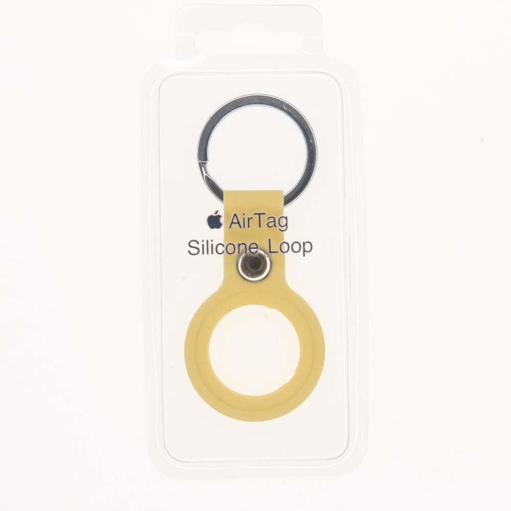 Estuche Silicon El Rey Abierto Ambolado para Airtag - Amarillo