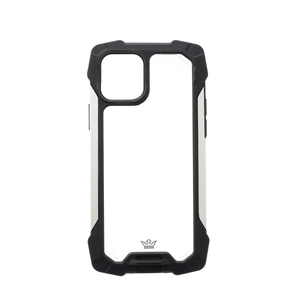 Estuche Clásico El Rey Impact 10 Metros de Protección Apple iPhone 13 Pro Max Color Negro / Plateado