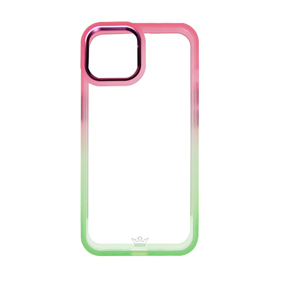 Estuche Clásico El Rey Degrade iPhone 14 - Rosado/Verde