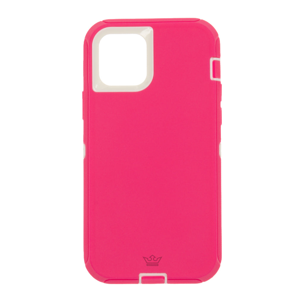 Case El Rey Defender con Clip | Apple iPhone 12 Mini | Rosado / Blanco