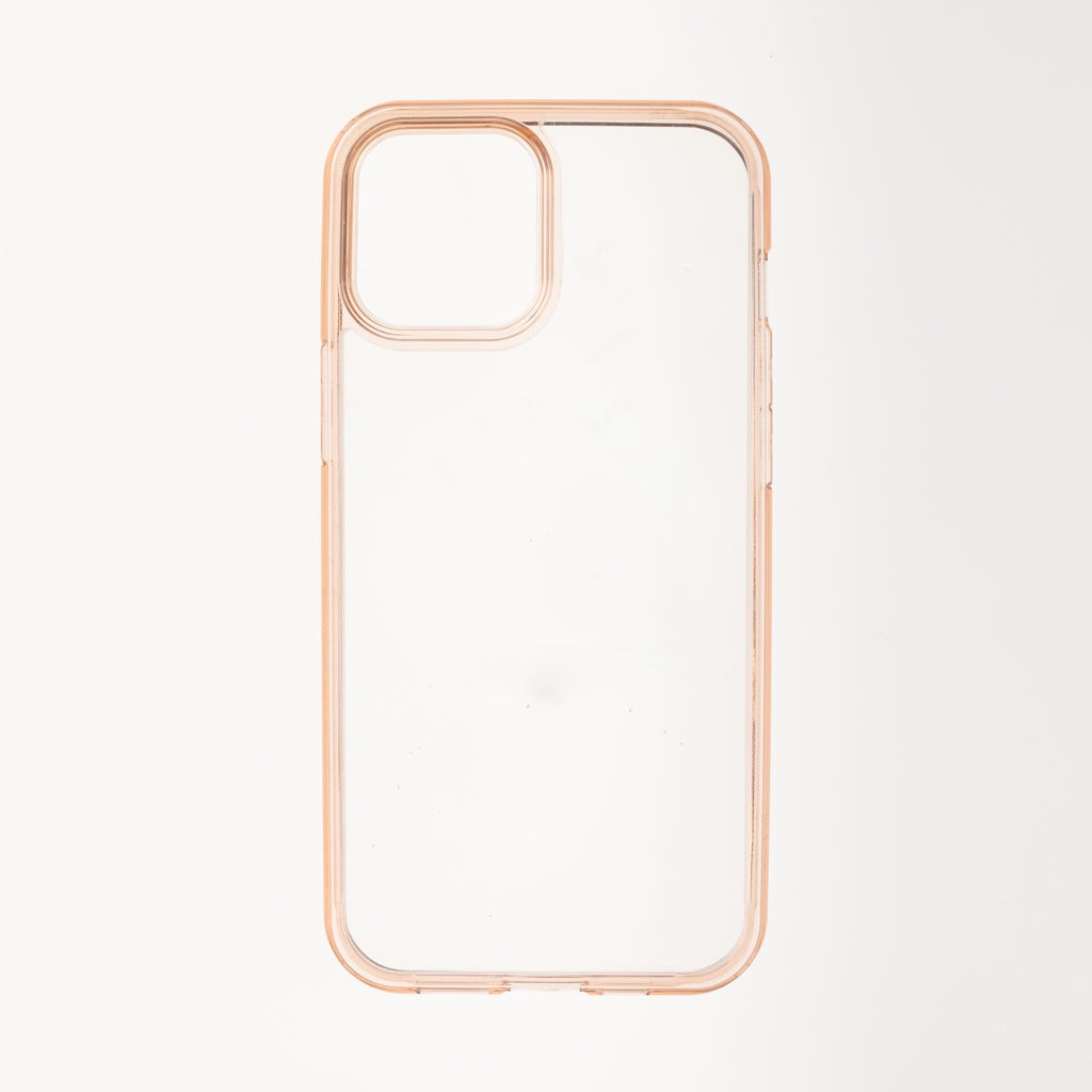 Estuche Clásico Spigen Transparente Marco Apple iPhone 13 Pro Color Rosado / Transparente