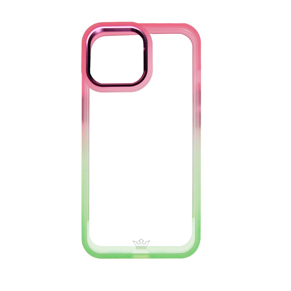 Estuche Clásico El Rey Degrade iPhone 14 Pro - Rosado/Verde