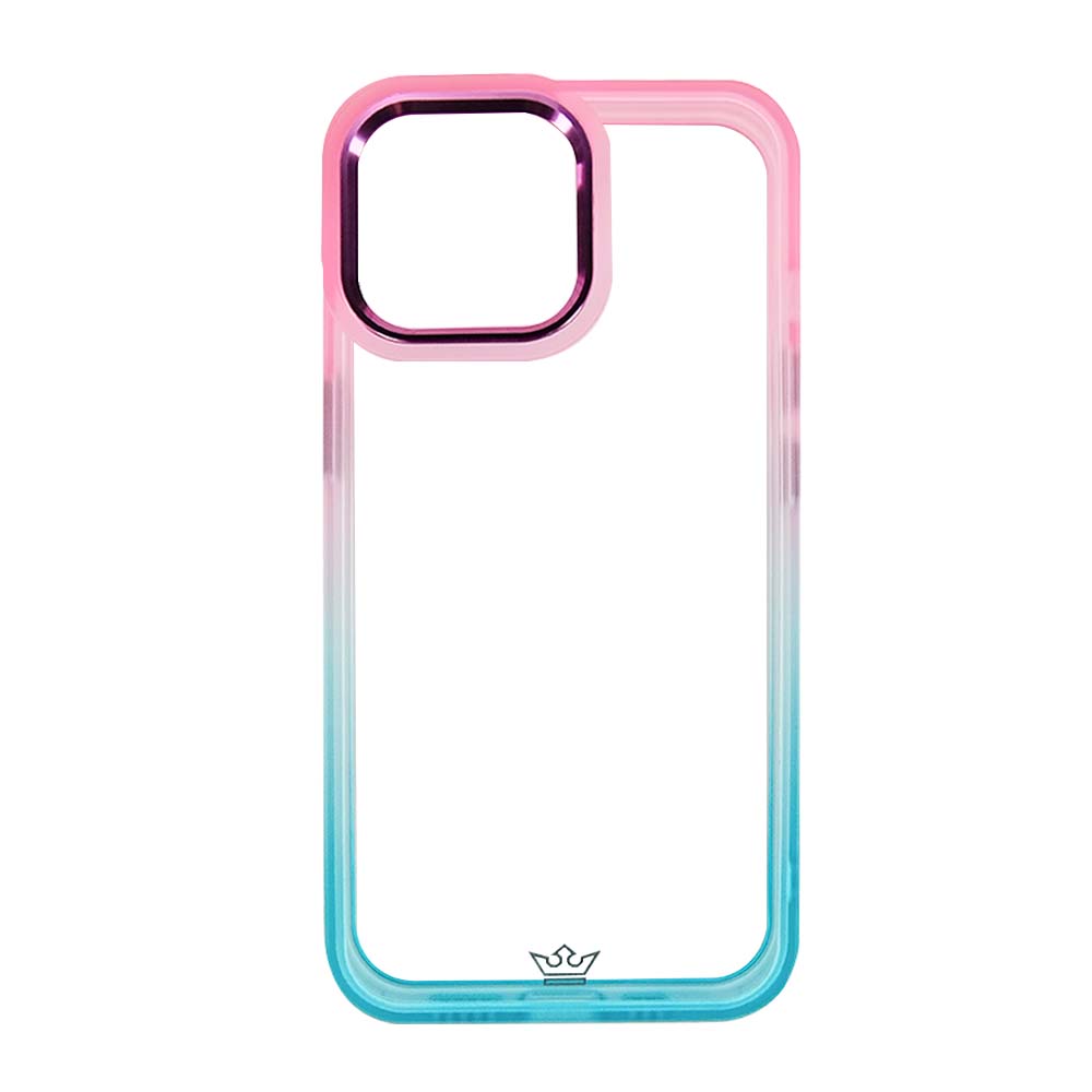 Estuche Clásico El Rey Degrade Rosado/Turquesa para iPhone 14 Pro