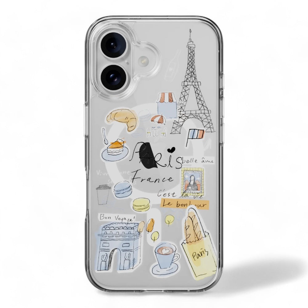 Estuche Shockproof SwitchEasy Skin para iPhone 16 - Paris Multicolor