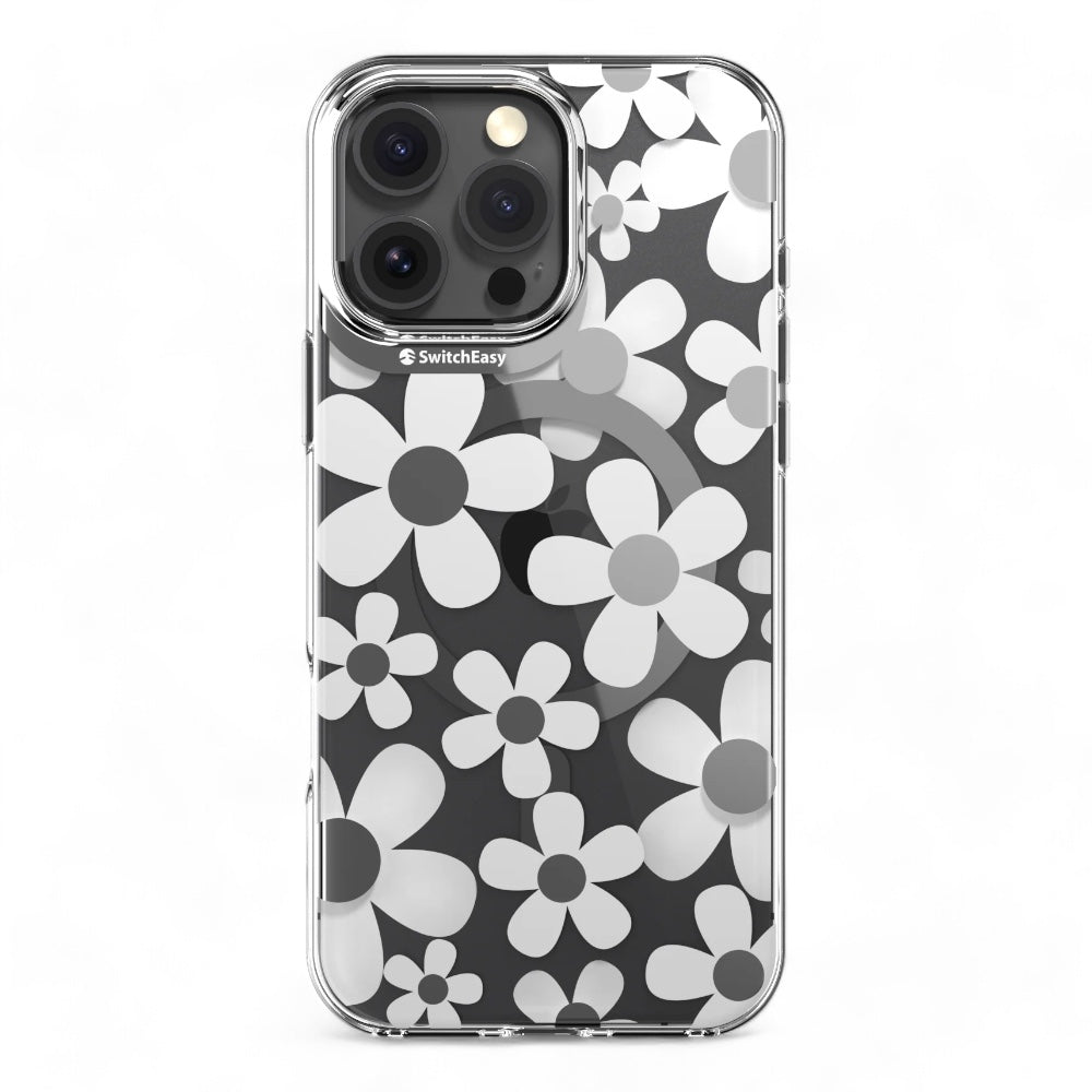 Estuche SwitchEasy Skin iPhone 16 Pro Fleur M 3d Patterned Shockproof Case Color Blanco