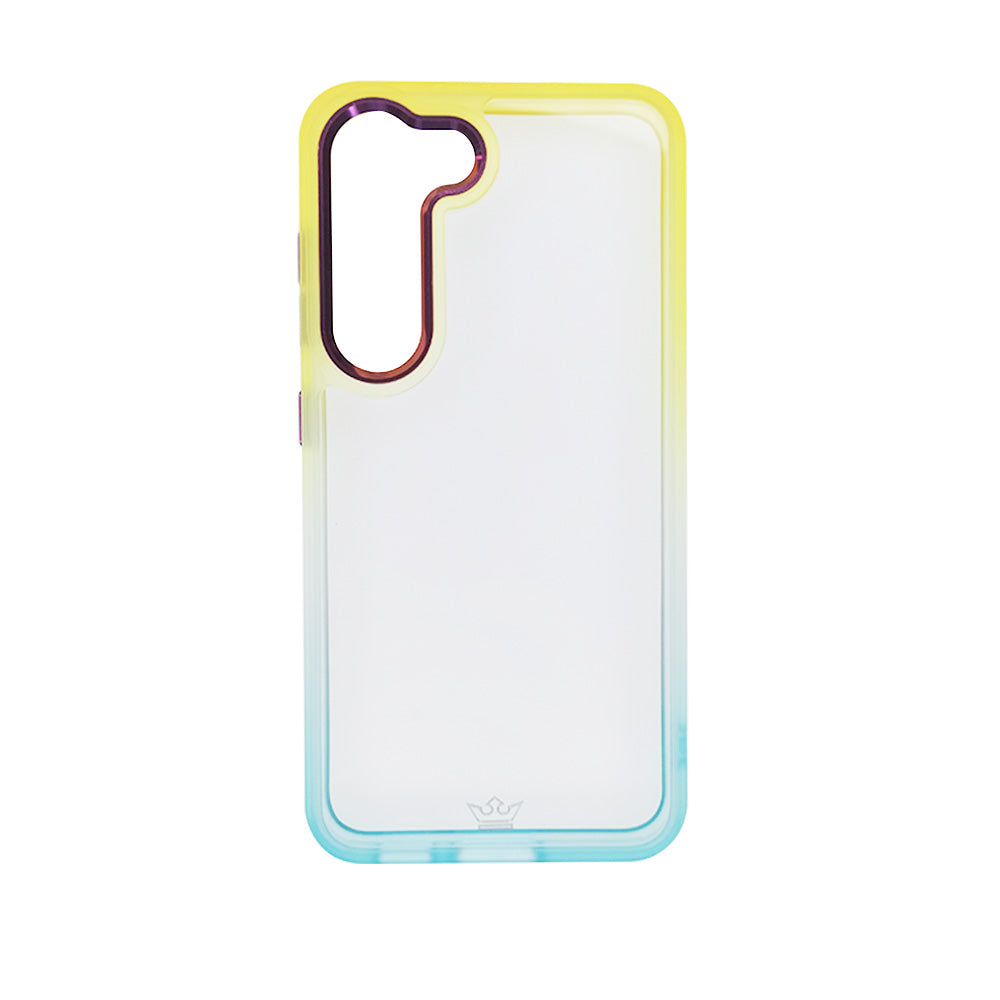 Estuche Clásico El Rey Degrade Samsung S23 Color Amarillo / Turquesa