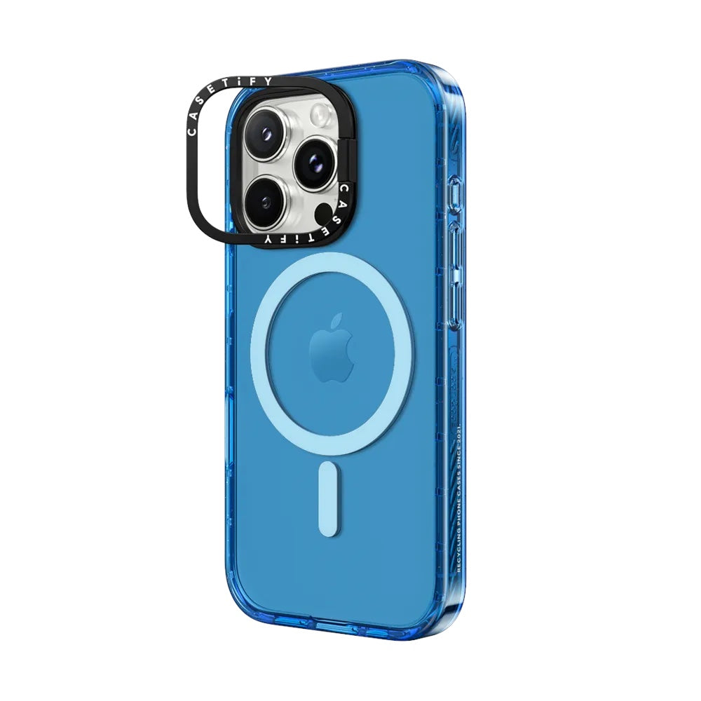 Case CASETiFY Ring Stand con MagSafe iPhone 15 Pro Max Azul