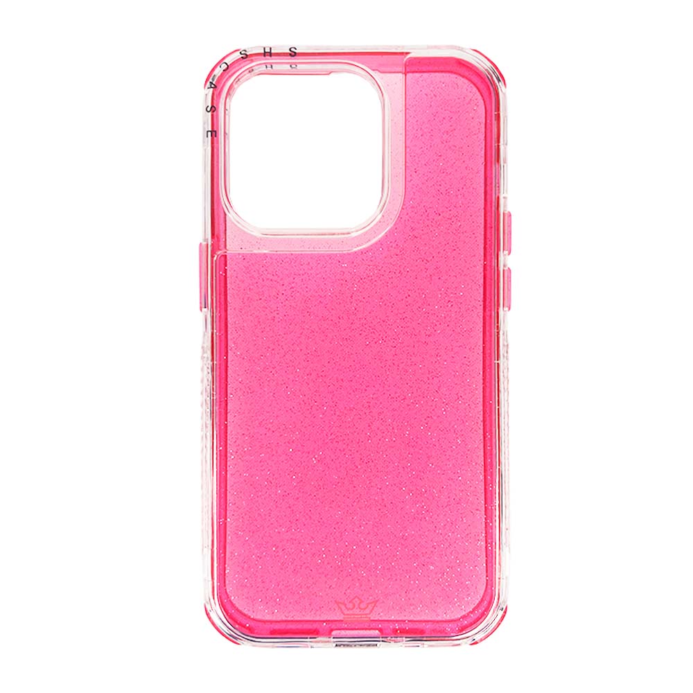 Case el Rey Glitter Defender | iPhone 14 | Fucsia