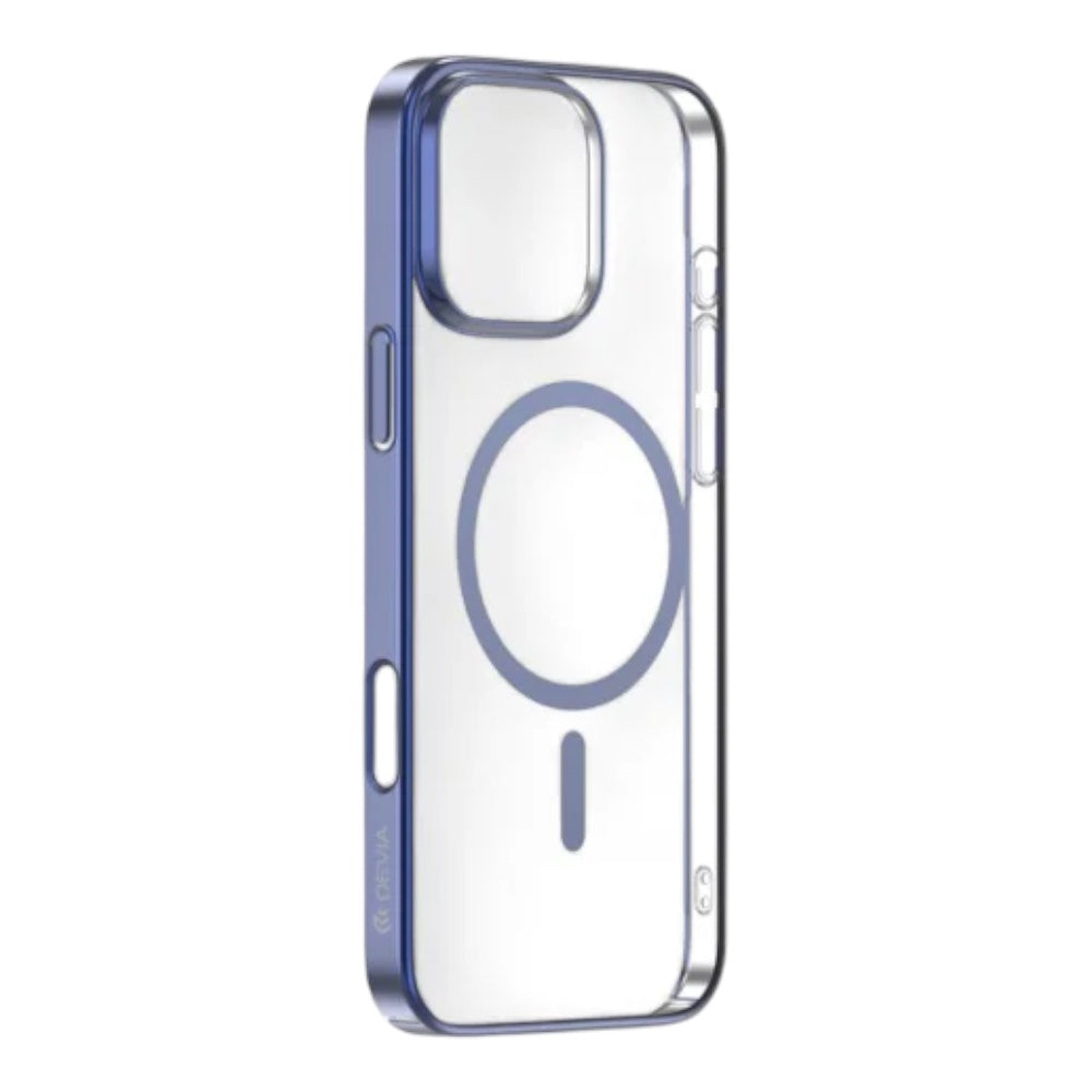 Estuche Devia MagSafe iPhone 16 Glimmer - Azul