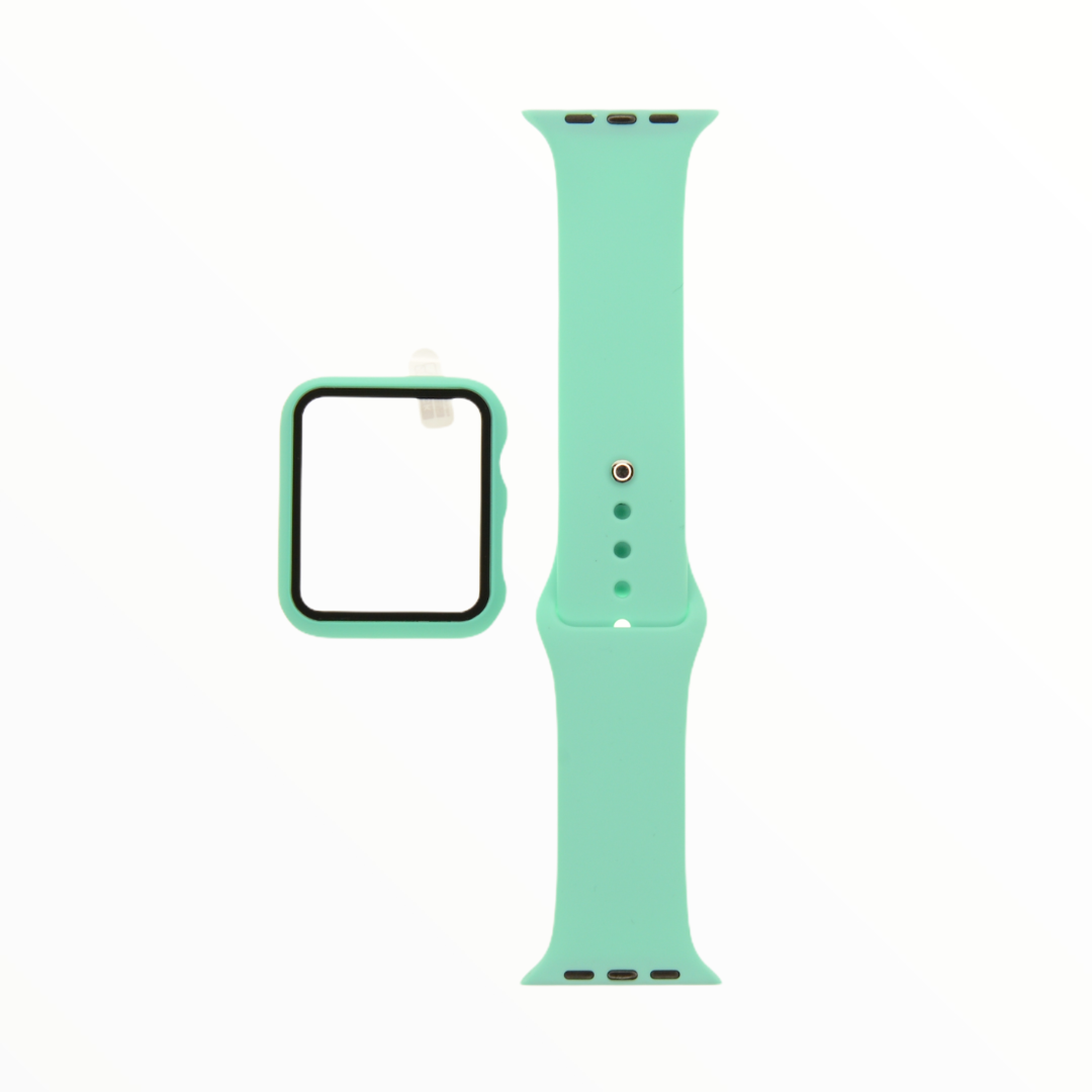 Accesorio El Rey Pulsera con Bumper y Protector de Pantalla Apple Watch 42 Mm Color Menta