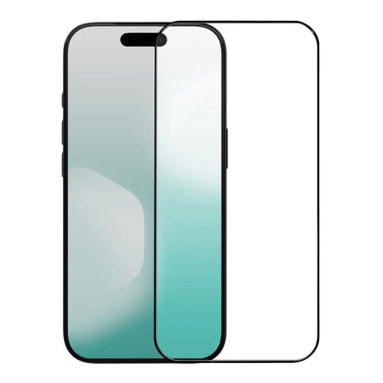 Vidrio Templado Van Series Crystal Diamond Hardness Tempered Glass(with Assist Tool) Devia iPhone 17 Pro Transparente Borde Negro