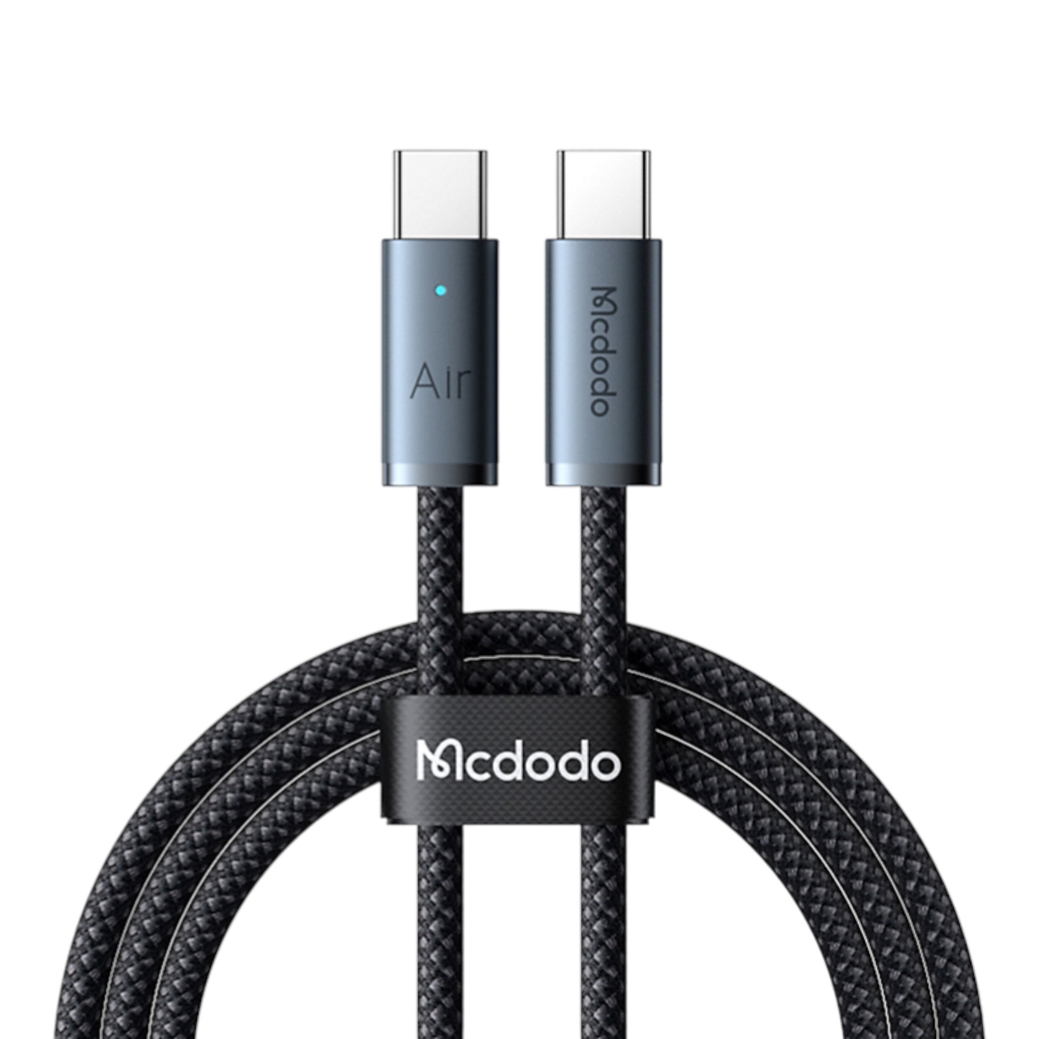 Cable McDodo Ca-7081 Cable Tipo C a Tipo C 240W 1.8m Ultra Delgado Serie Luma Negro