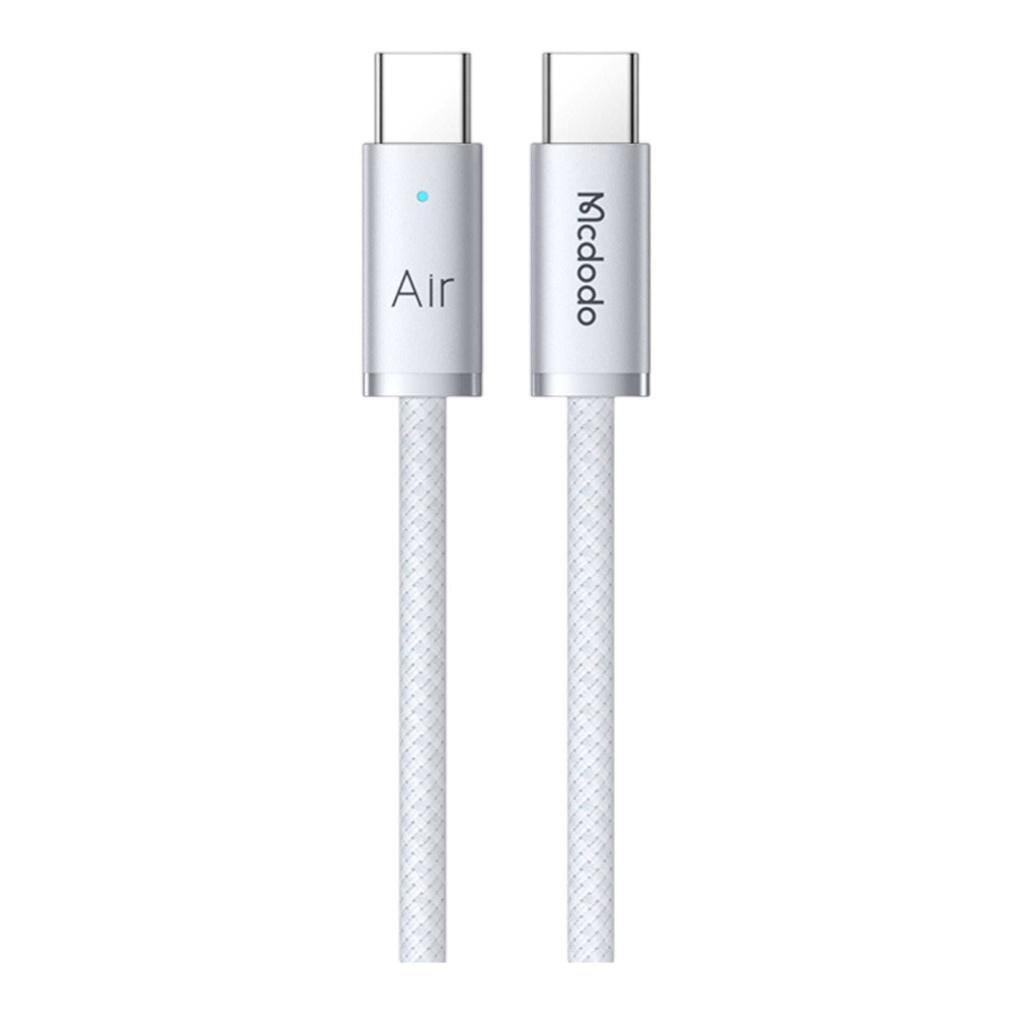 Cable McDodo Ca-7083 Cable Tipo C a Tipo C 240W 1.8m Ultra Delgado Serie Luma Blanco