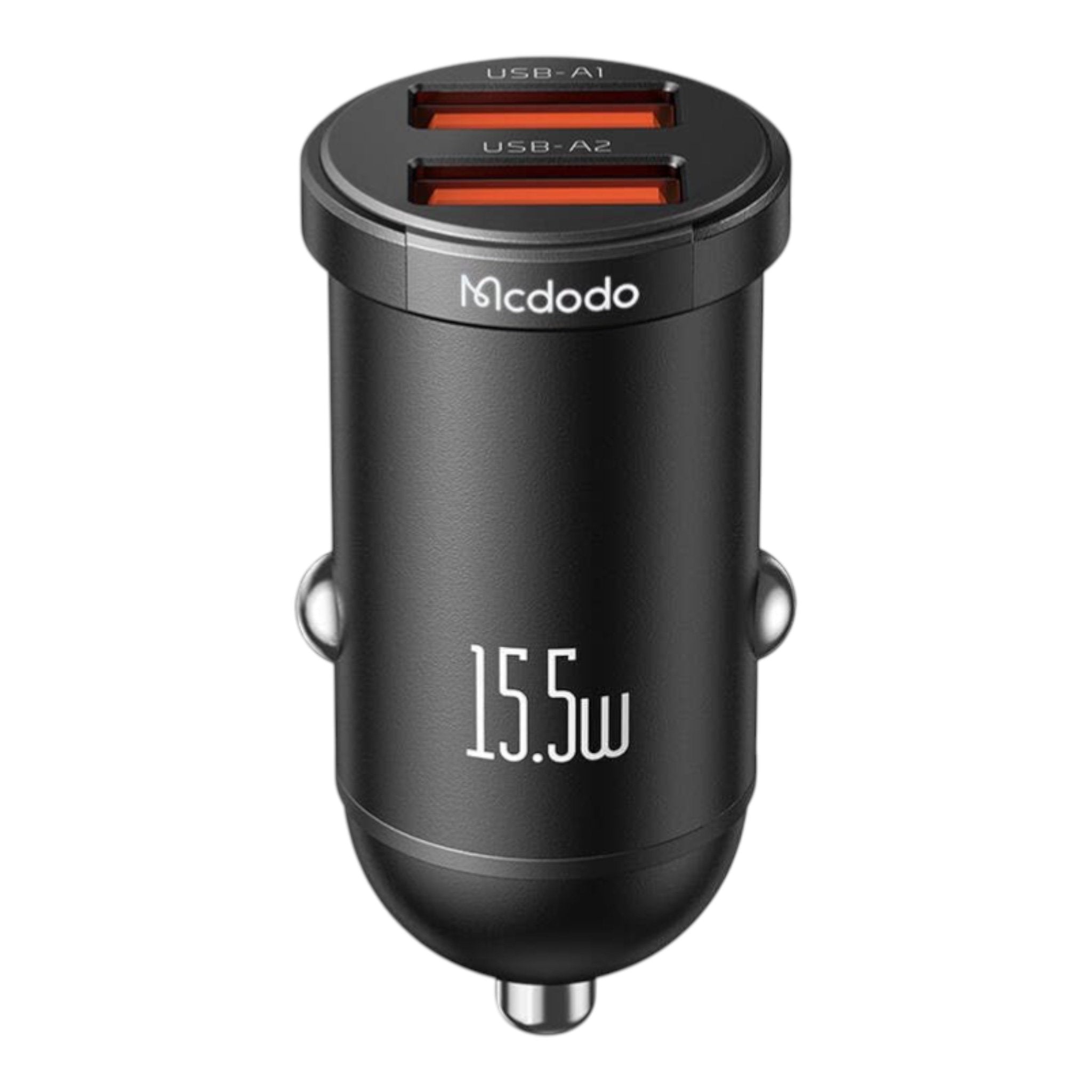 Cable McDodo Cc-2950 Cargador para Carro 15.5W 2 Puertos USB con Luz LED Negro