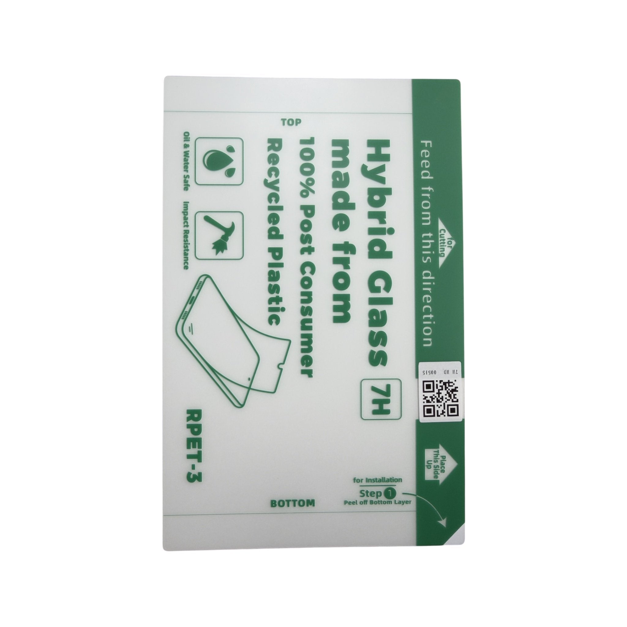 Vidrio Hybird Glass Rpet-3 7H film flexible transparente para cualquier celular