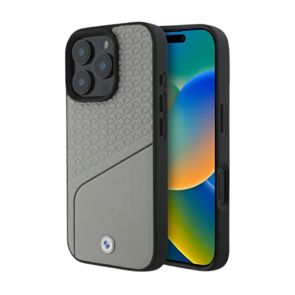 Estuche BMW Hc Sign MagSafe para iPhone 16 Pro Max · Line Grey