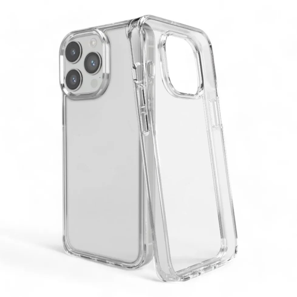 Estuche el Rey Botón iPhone 15 Pro Max Botones Gris Color Transparente