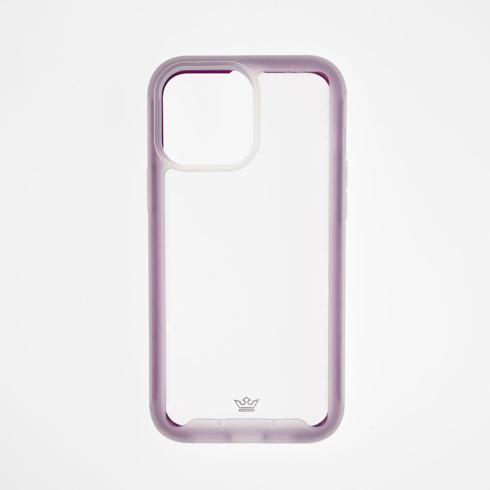 Estuche Transparente El Rey Super Bumper de Atra Apple iPhone 13 Pro / iPhone 13 Pro Max Color Morado / Transparente