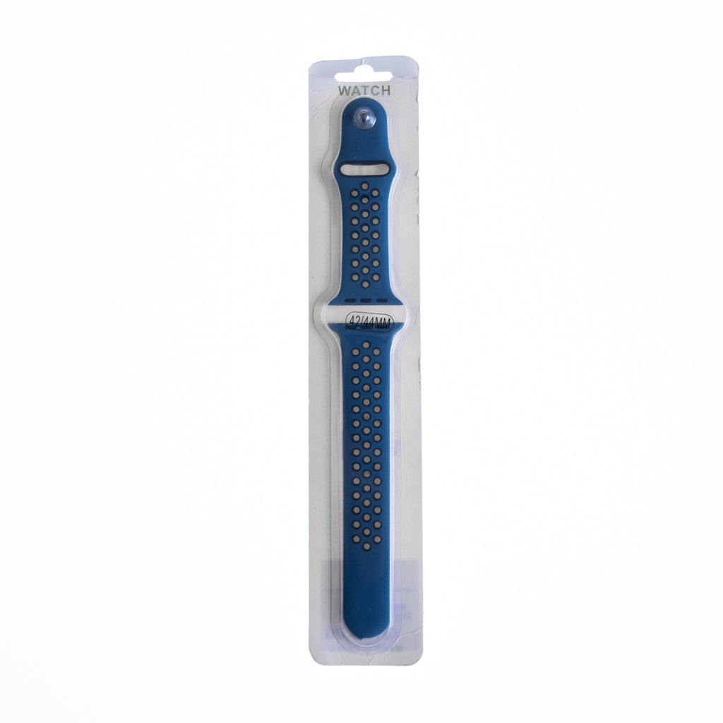 Accesorio El Rey Pulsera Tipo Nike Apple Watch 38 / 40 / 41 Mm Color Azul Raf / Negro