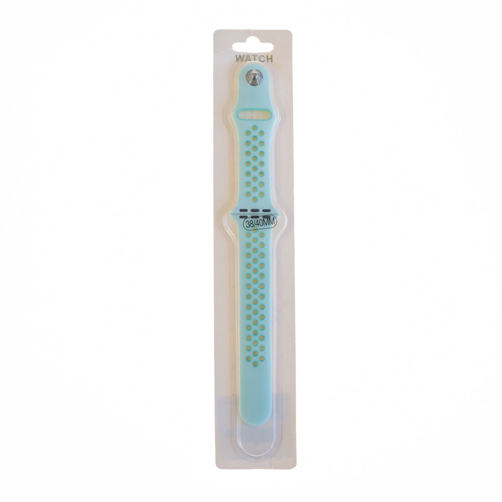 Accesorio El Rey Pulsera Tipo Nike Apple Watch 38 / 40 / 41 Mm Color Menta / Azul