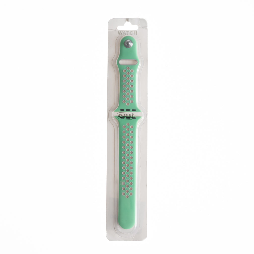 Accesorio El Rey Pulsera Tipo Nike Apple Watch 42 / 44 / 45 Mm Color Menta / Gris