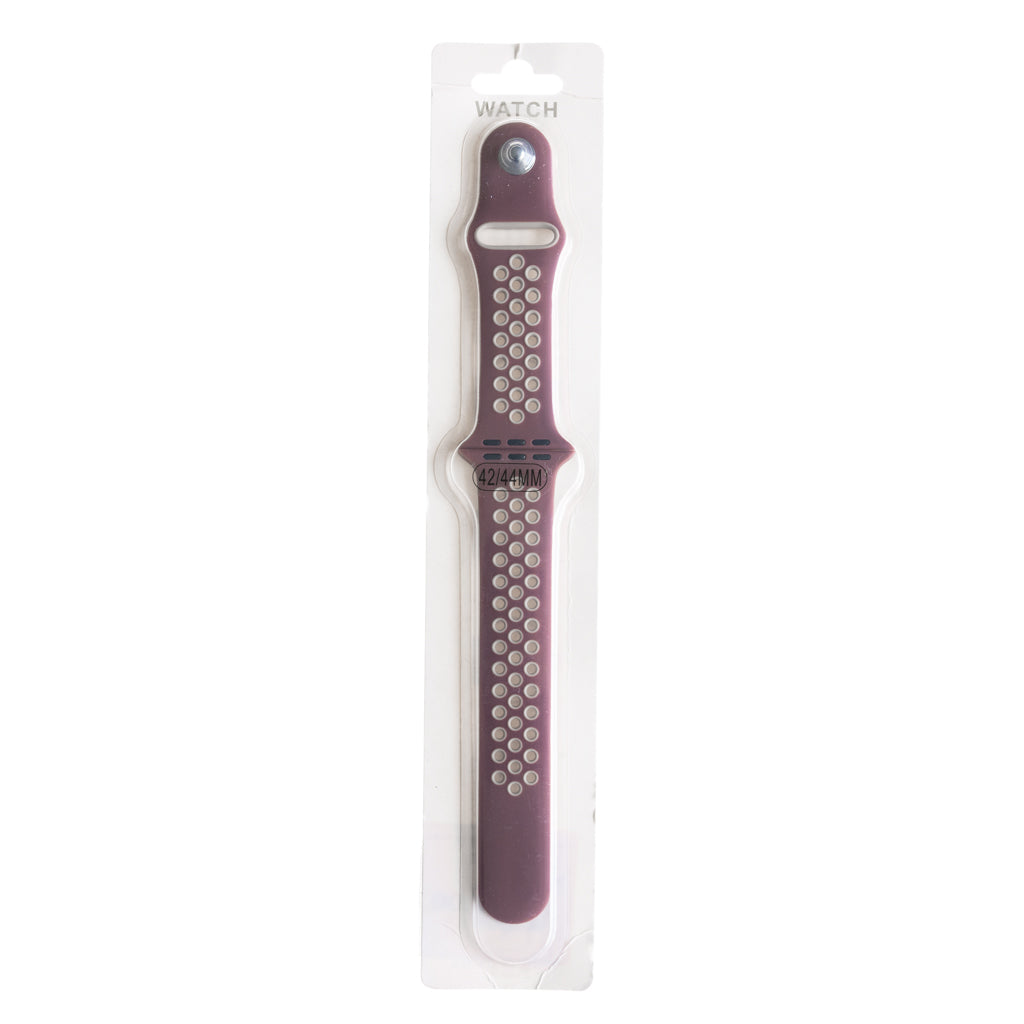 Accesorio el Rey Pulsera Tipo Nike Apple Watch 42 / 44 / 45 Mm Color Morado Claro