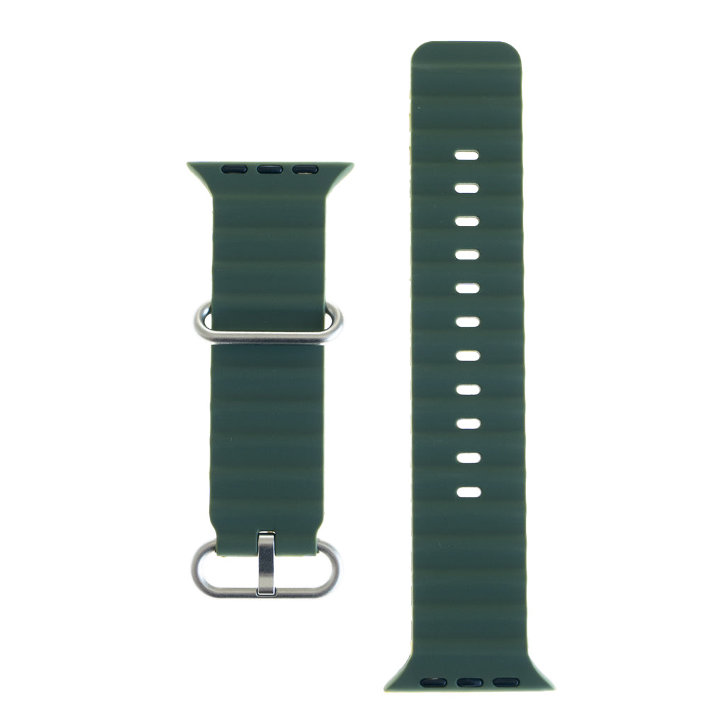 Accesorio el Rey Pulsera Silicon Ocean 38 / 40 / 41 Mm Verde Musgo