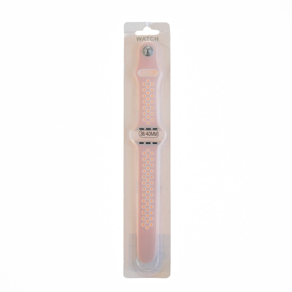 Accesorios El Rey Pulseras Tipo Nike Rosado Bebe / Blanco 38 Mm / 40 Mm / 41 Mm