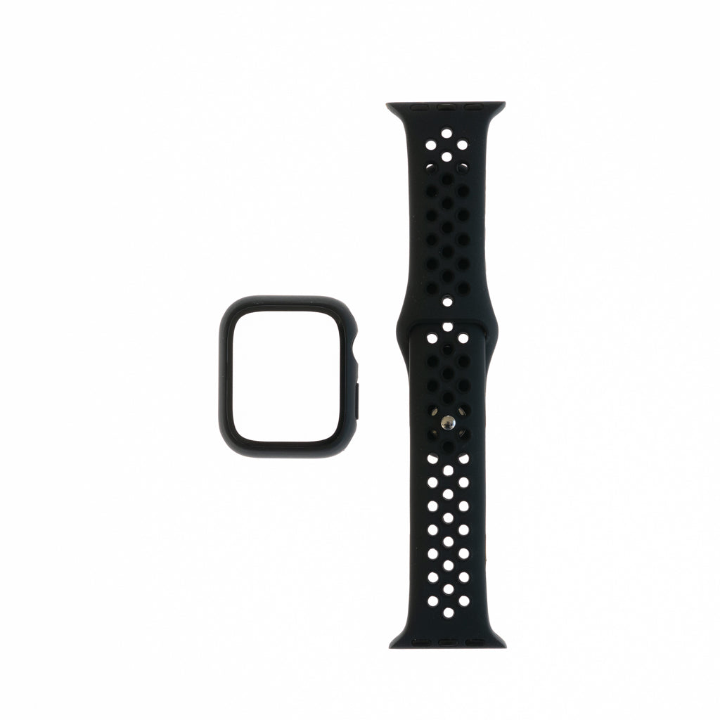 Pulseras Generico Pulsera Nike + Bumper Negro / Negro 42 Mm