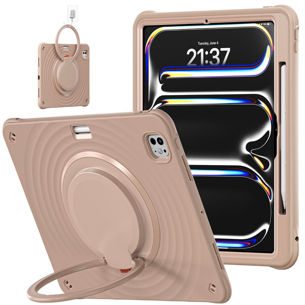 Estuche Chief Engineer B Series Modelo iPad Pro 13 2024 Color Cafe con Strap