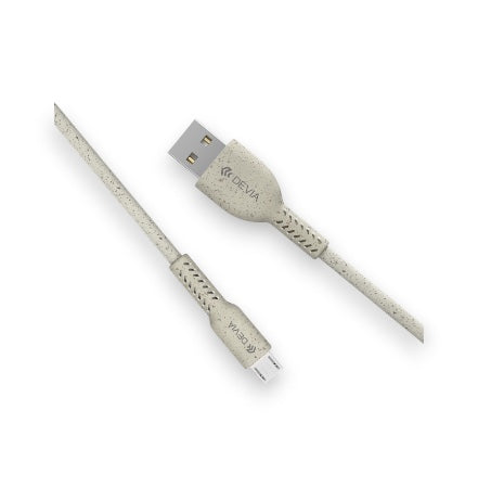 Cable Devia USB Organico Opcion 1 Cable USB To Micro Color Beige