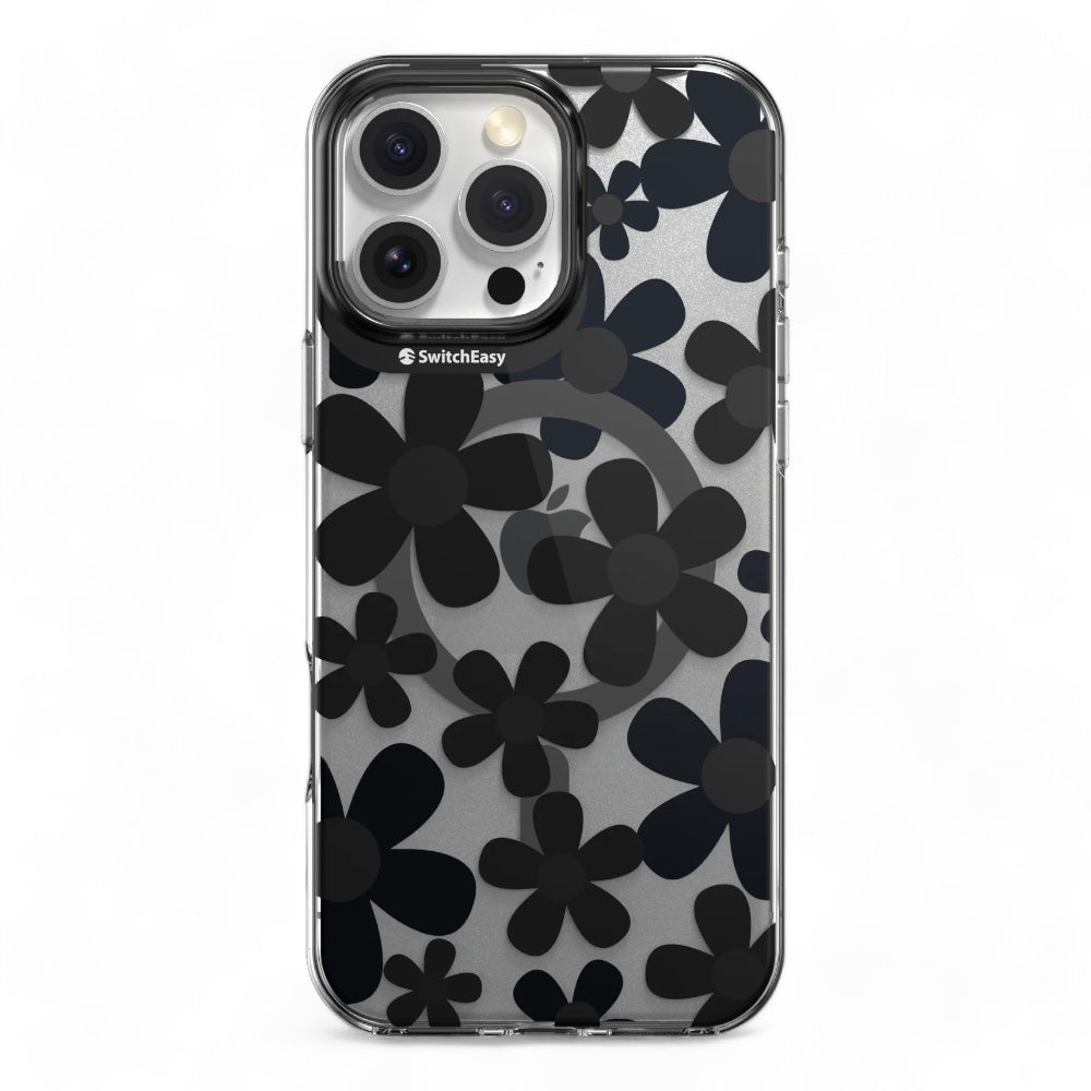 Estuche SwitchEasy Skin iPhone 16 Pro Fleur M 3d Patterned Shockproof Case Color Negro