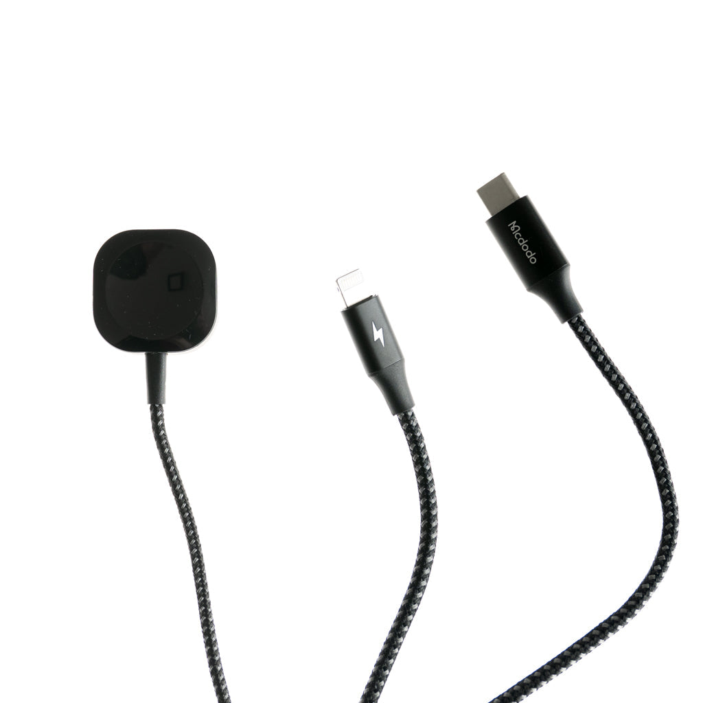 Cable McDodo Estacion 2 In 1 Wireless For Apple Watch & Phone Color Negro