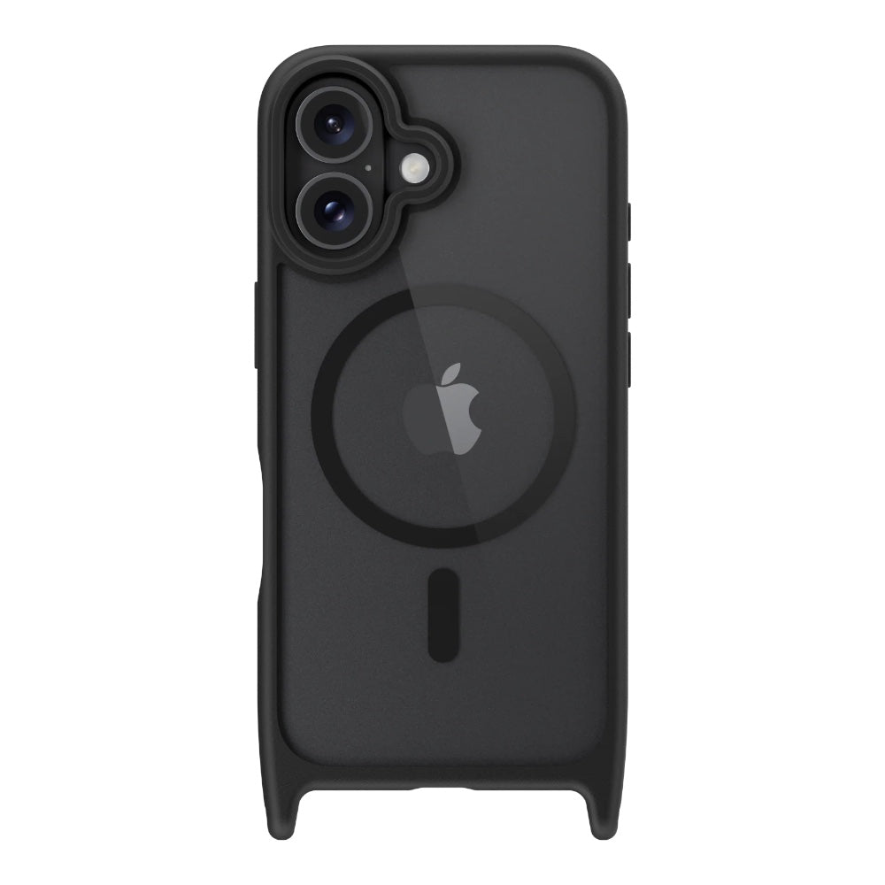 Estuche MagEasy Skin iPhone 16 Plus Roam M Shockproof Protective Case With Lanyard For 2024 iPhone 2 Lenses Large Color Negro