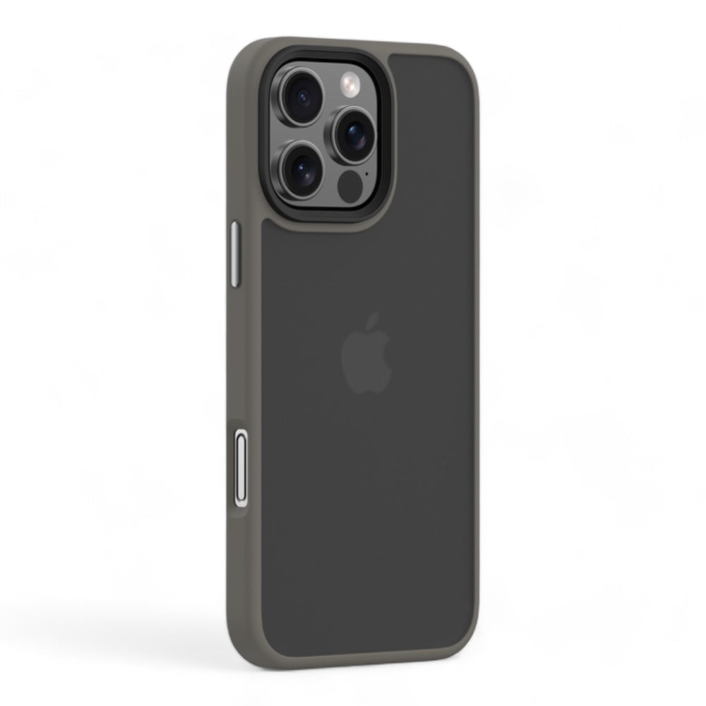 Estuche Devia Skin iPhone 16 Pro Pino Series Shockproof Case Color Gris Oscuro